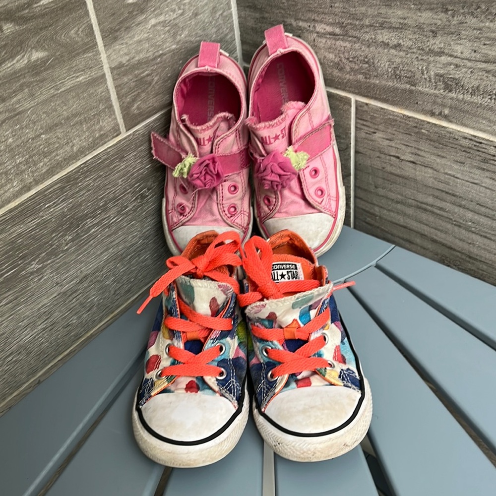 Converse Bundle girls unique sneakers size 9 (little girls)